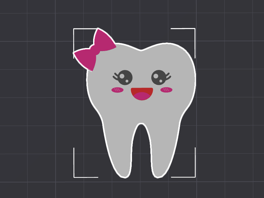 Tooth Girl Badge reel STL FILE (DIGITAL DOWNLOAD)