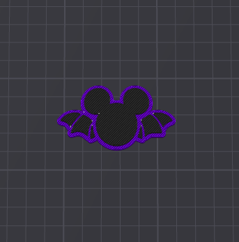 Bat Mouse Badge reel STL FILE (DIGITAL DOWNLOAD)