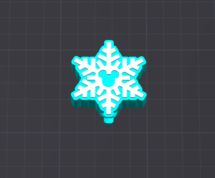 Snowflake Mickey 10mm Straw Topper STL FILE (DIGITAL DOWNLOAD)