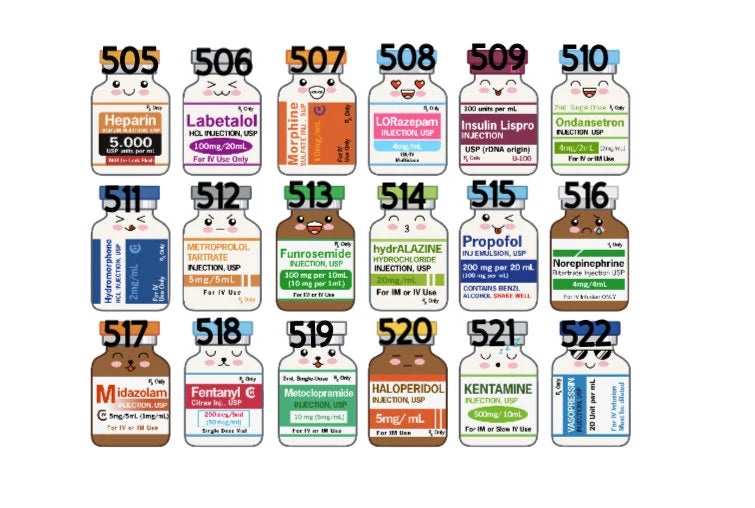 Injection Vial Badge Reel Acrylic Blanks