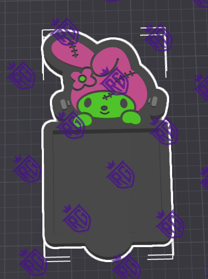 My Melody Frankstein Sticky Note Holder STL FILE (DIGITAL DOWNLOAD)