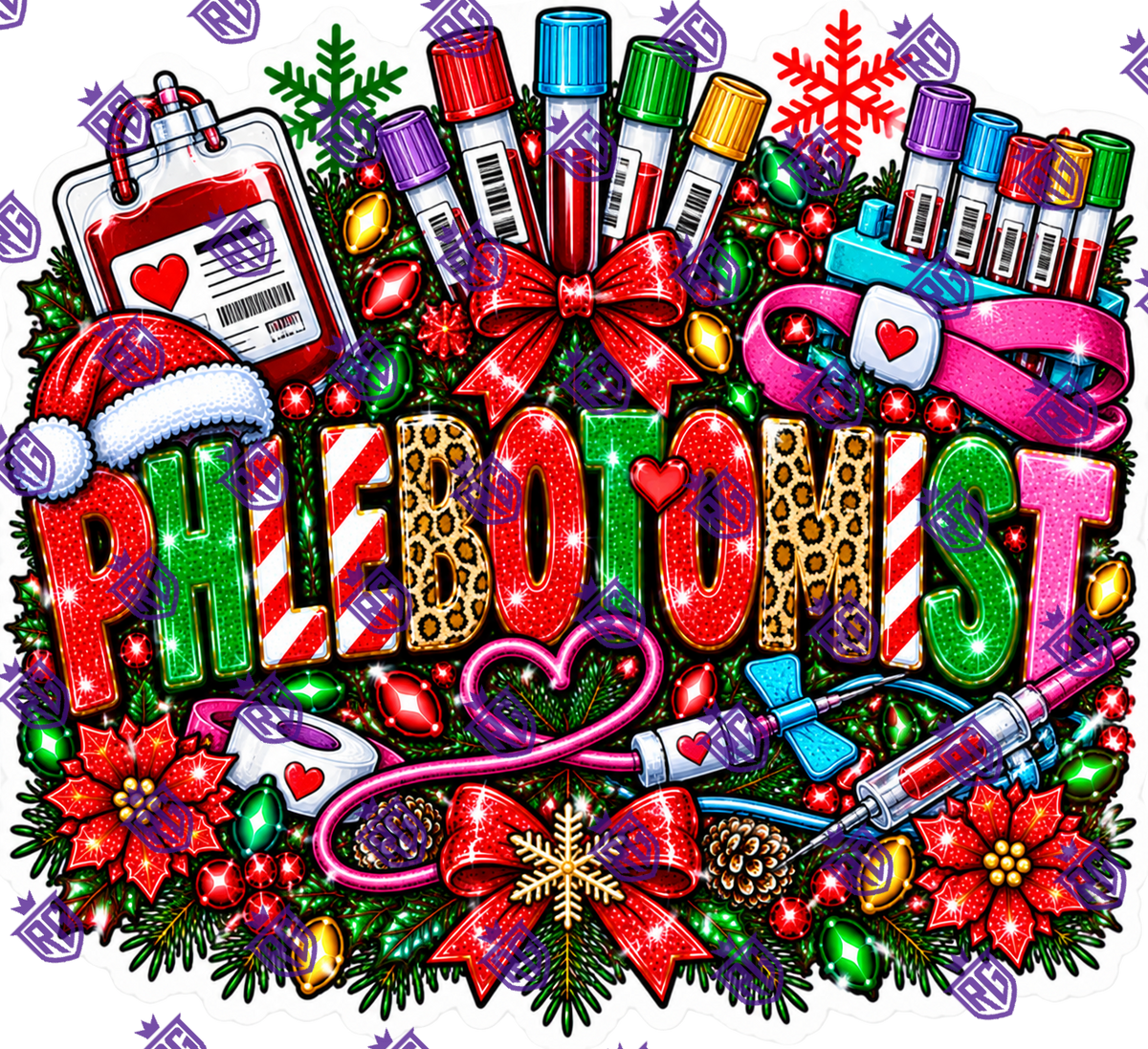 Phlebotomist Christmas Acrylic Blank
