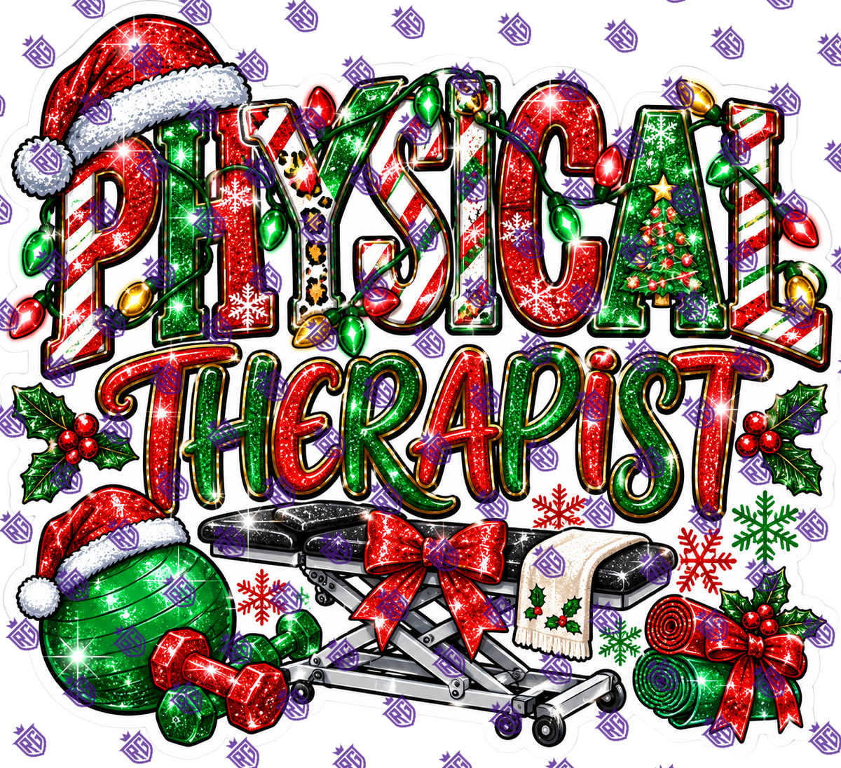 Physical Therapist Christmas Acrylic Blank