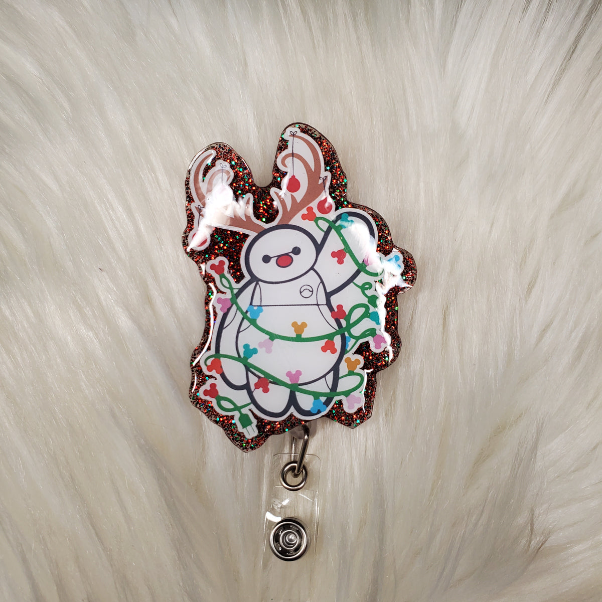 Christmas Baymax Badge Reel