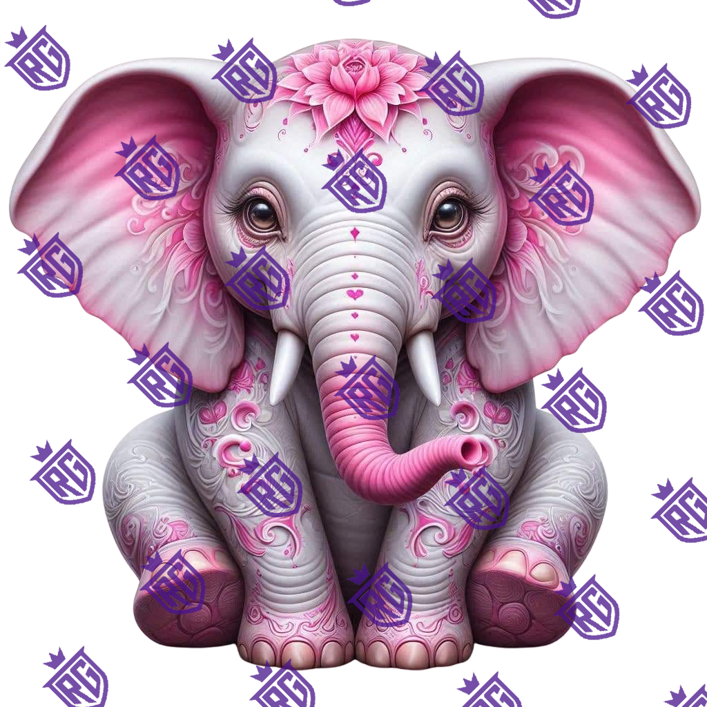 Elephant Acrylic Blank With Decal