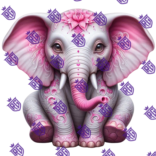 Elephant Acrylic Blank With Decal