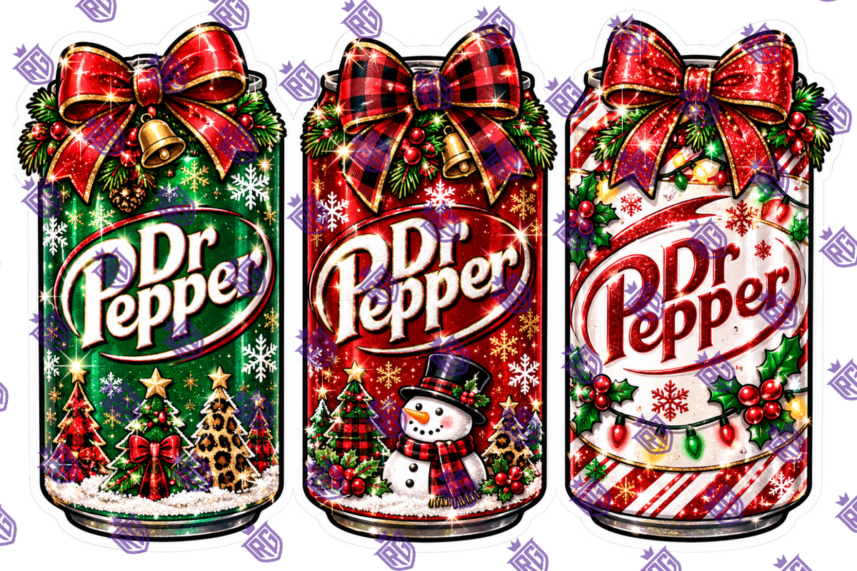 Christmas Dr Pepper Acrylic Blank