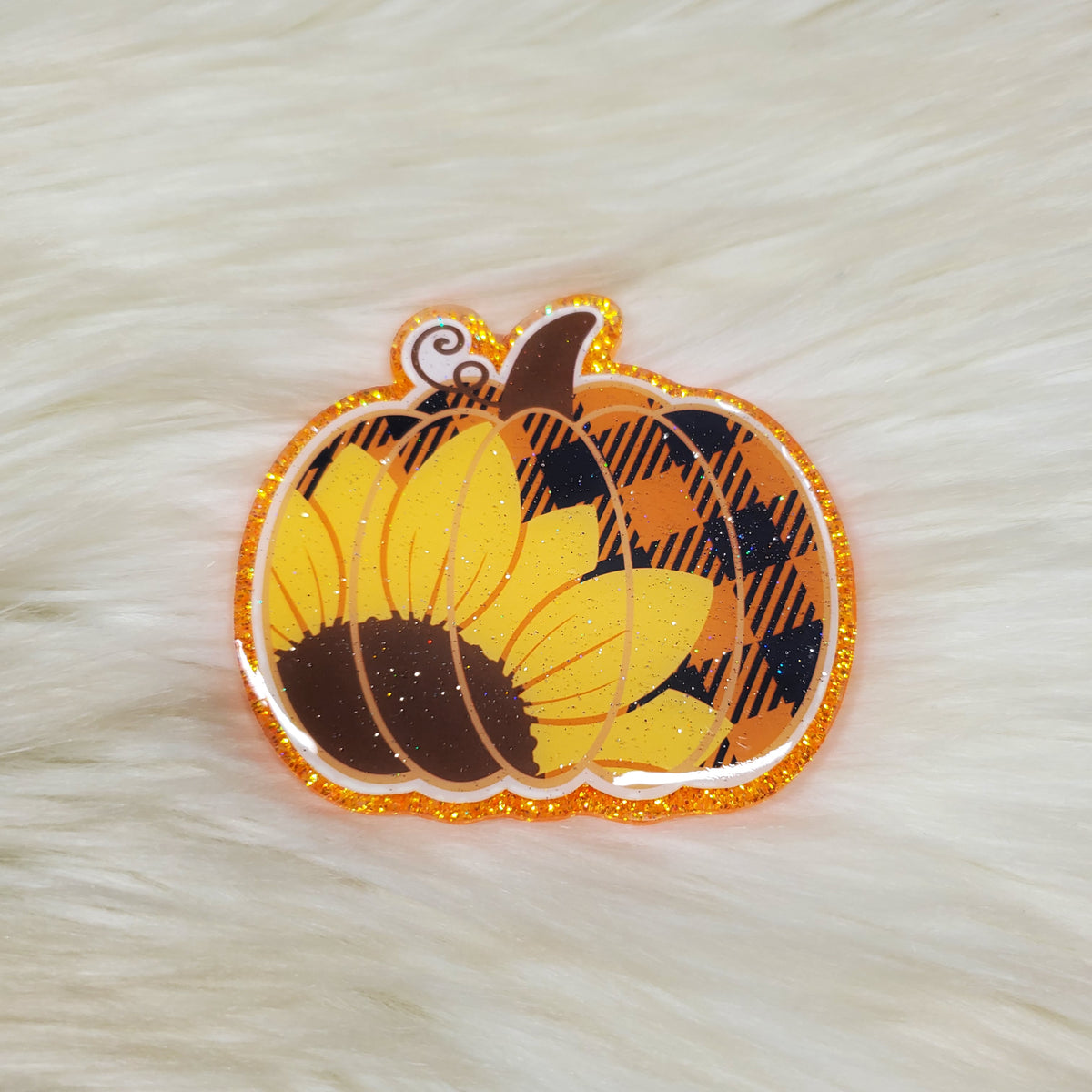 Pumpkin Sunflower Badge Reel