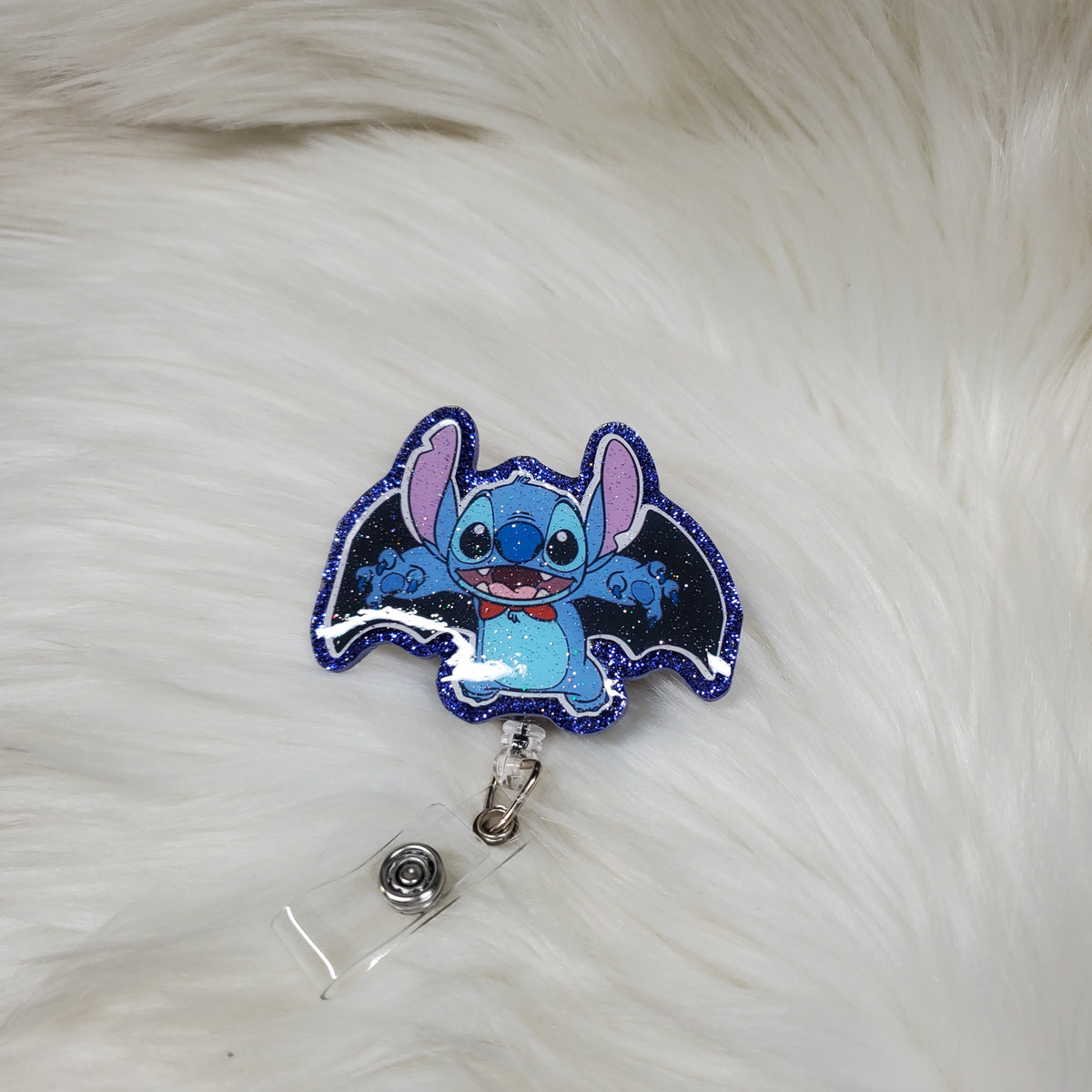 Bat Stitch Badge Reel