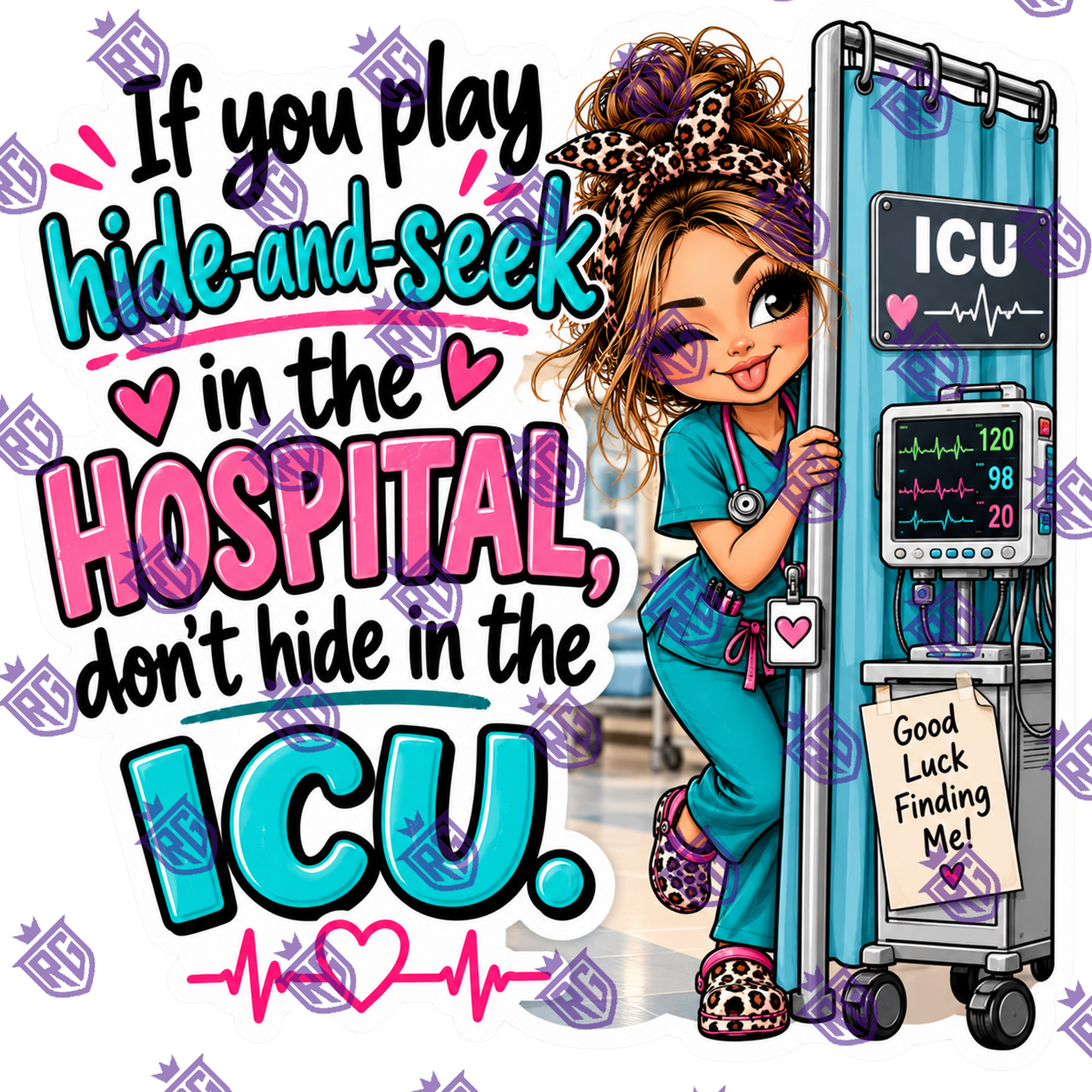 ICU Hide and Seek Acrylic Blank