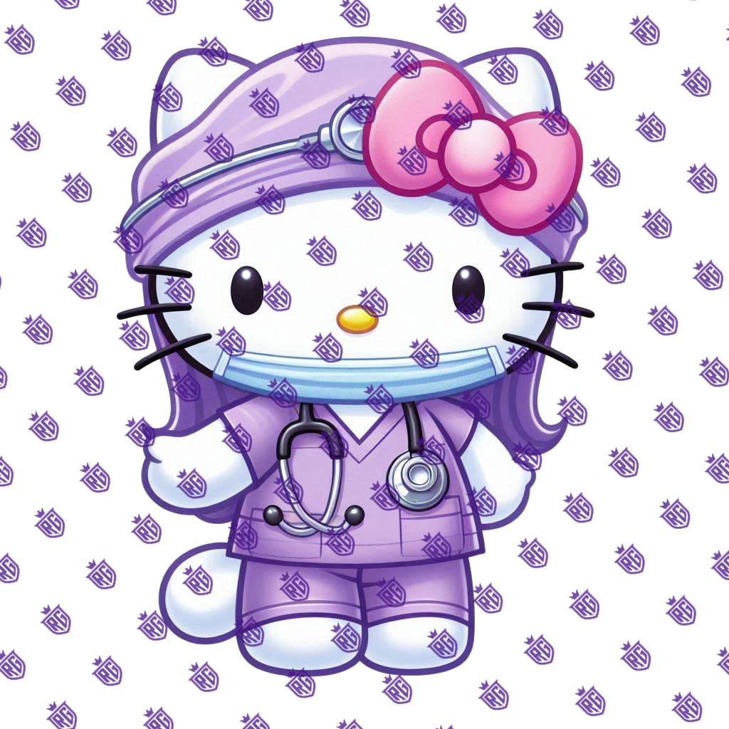 Nurse Purple Scrubs Acrylic Blank With Decals