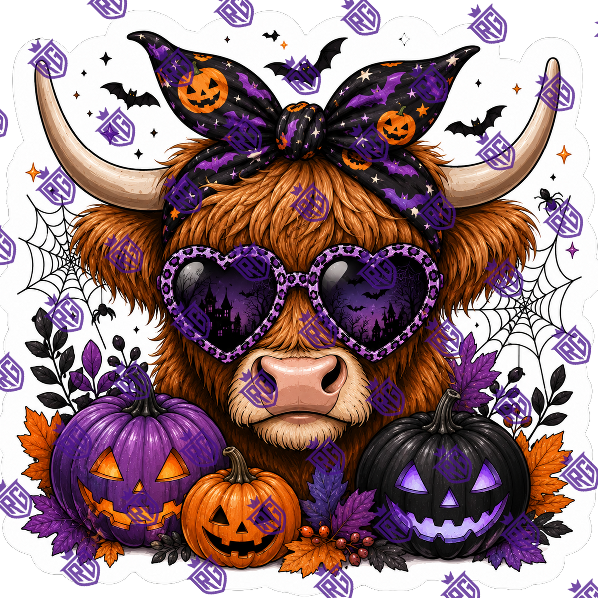 Halloween Cow Acrylic Blank
