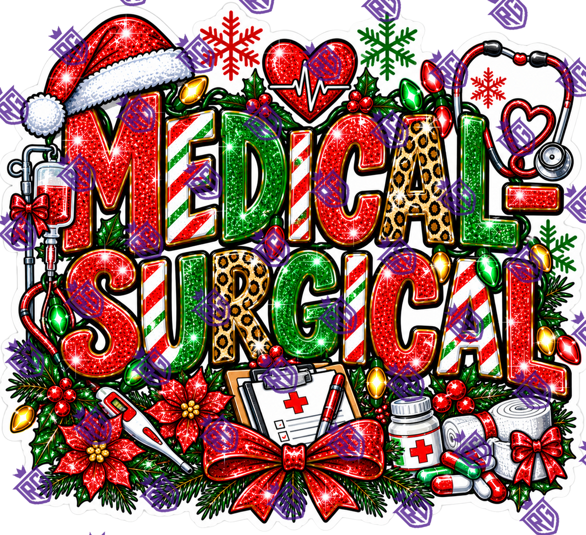 Medical Surgical Christmas Acrylic Blank