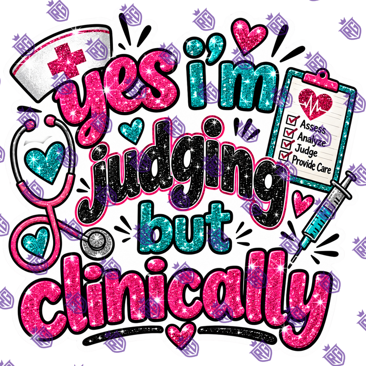 Yes I'm Judging But Clinically Acrylic Blank