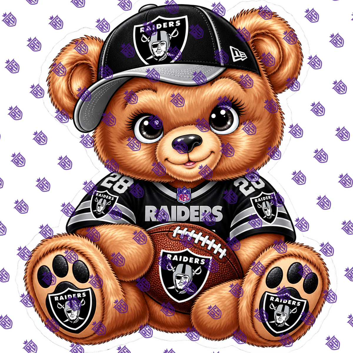 NFL Bear Acrylic Blank With Decal