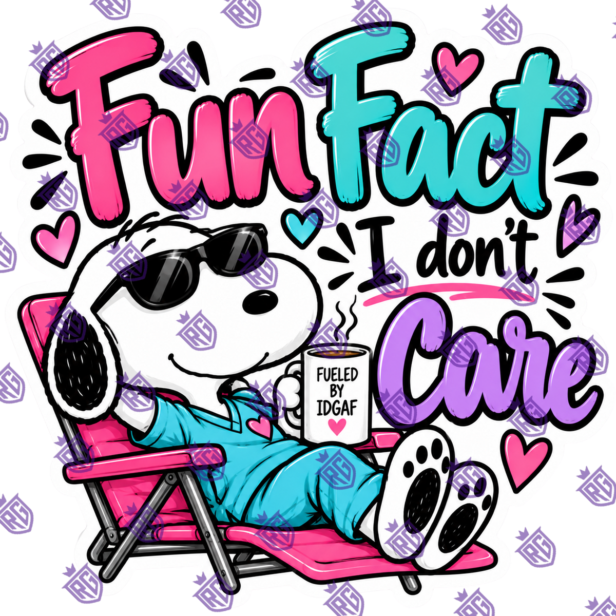 Fun Fact I Don't Care Acrylic blank