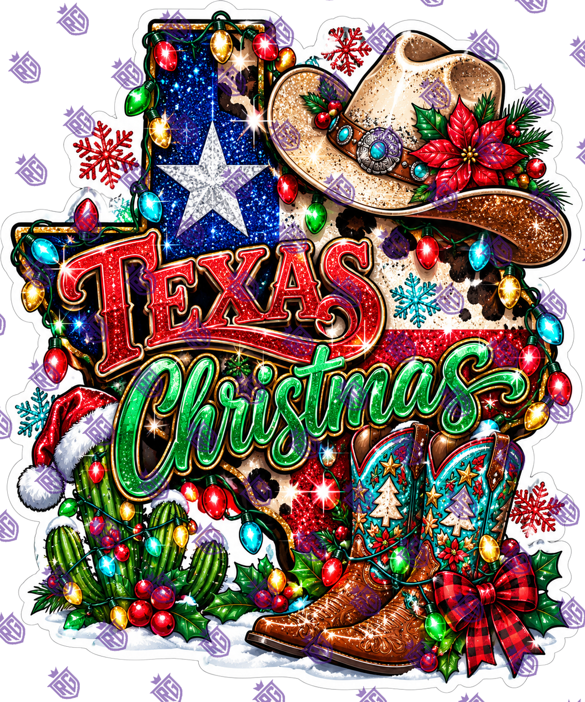 Texas Christmas Acrylic Blank