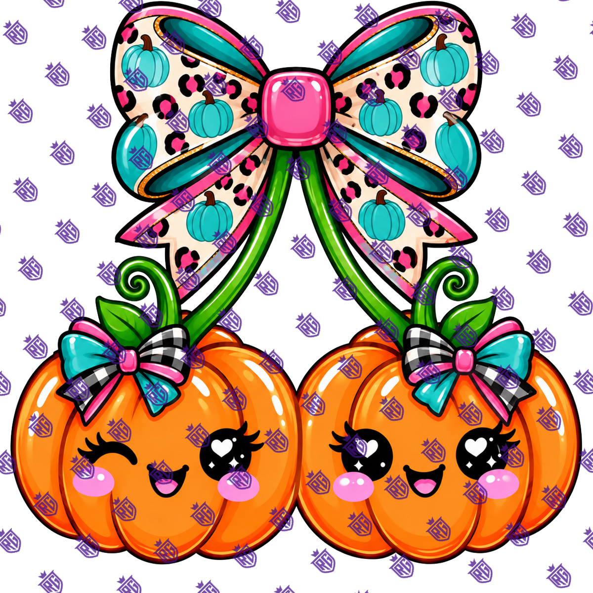 Pumpkin Cherries Acrylic Blank
