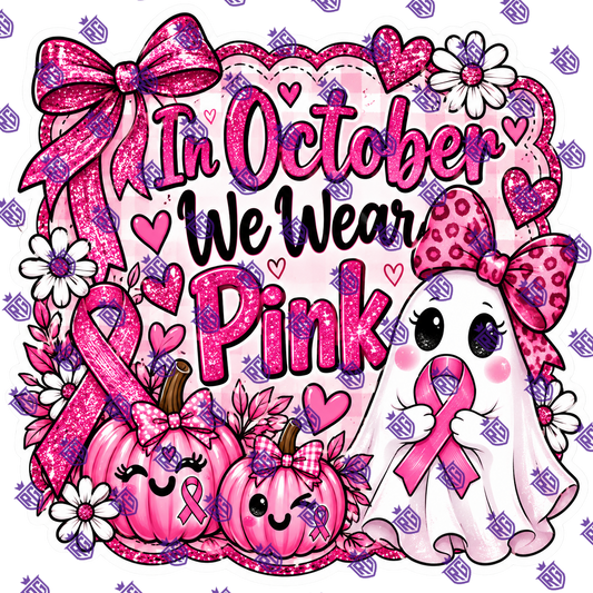Breast Cancer Awareness we wear pink Acrylic Blank