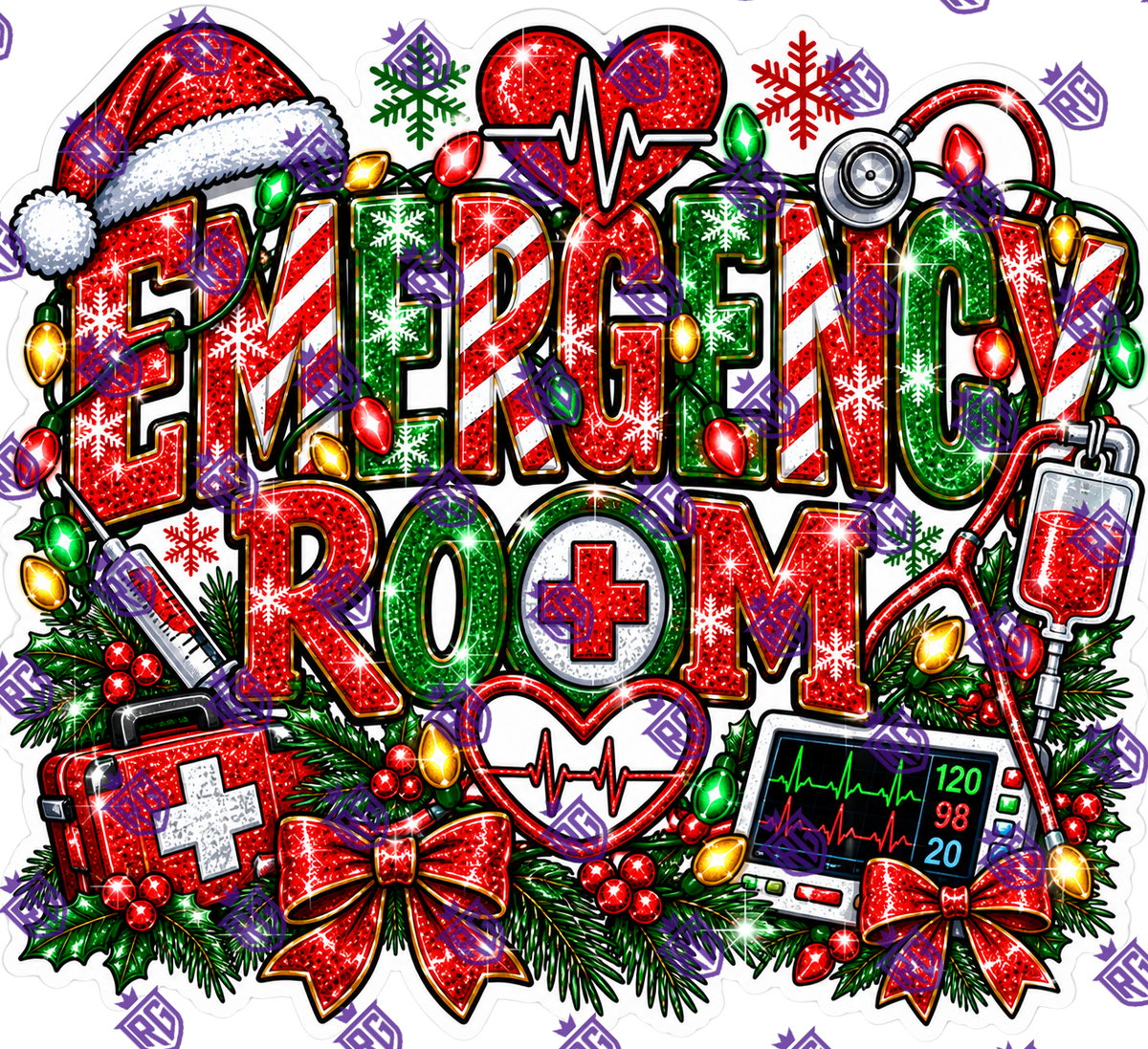Emergency Room Christmas Acrylic Blank