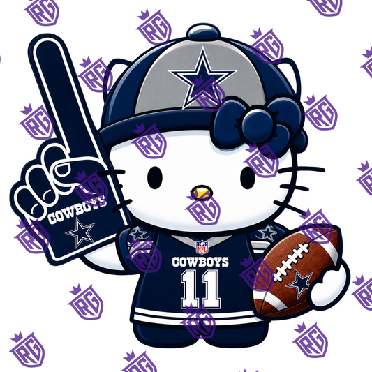 Cowboys Hello Kitty Acrylic Blank