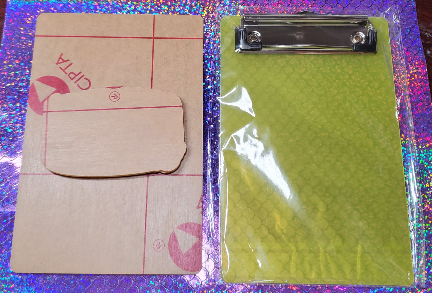 Small Teacher Shaker Clipboard Acrylic Blank Sets