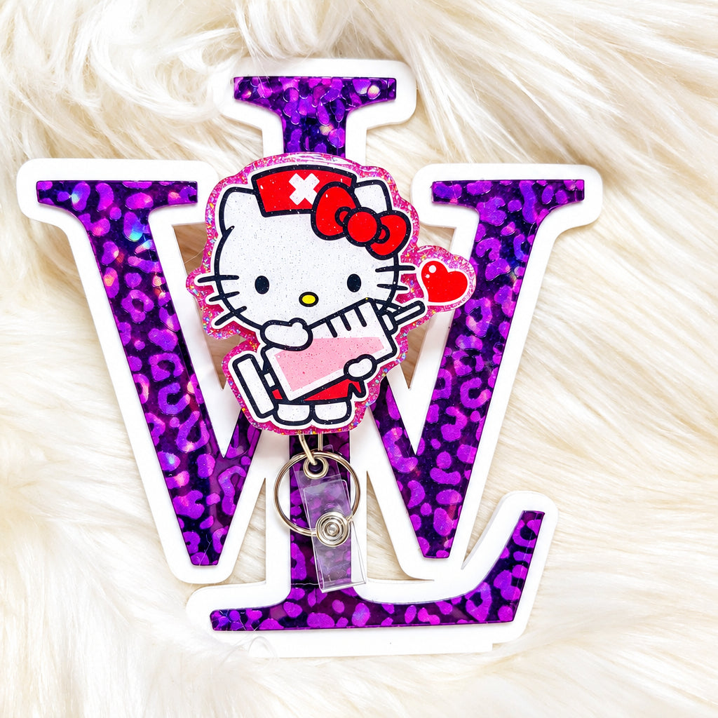 Nurse With Shot And Heart Drop HK Badge Reel