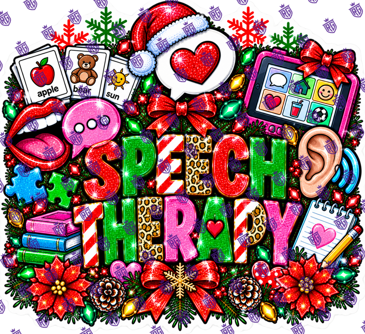 Speech Therapy Christmas Acrylic Blank