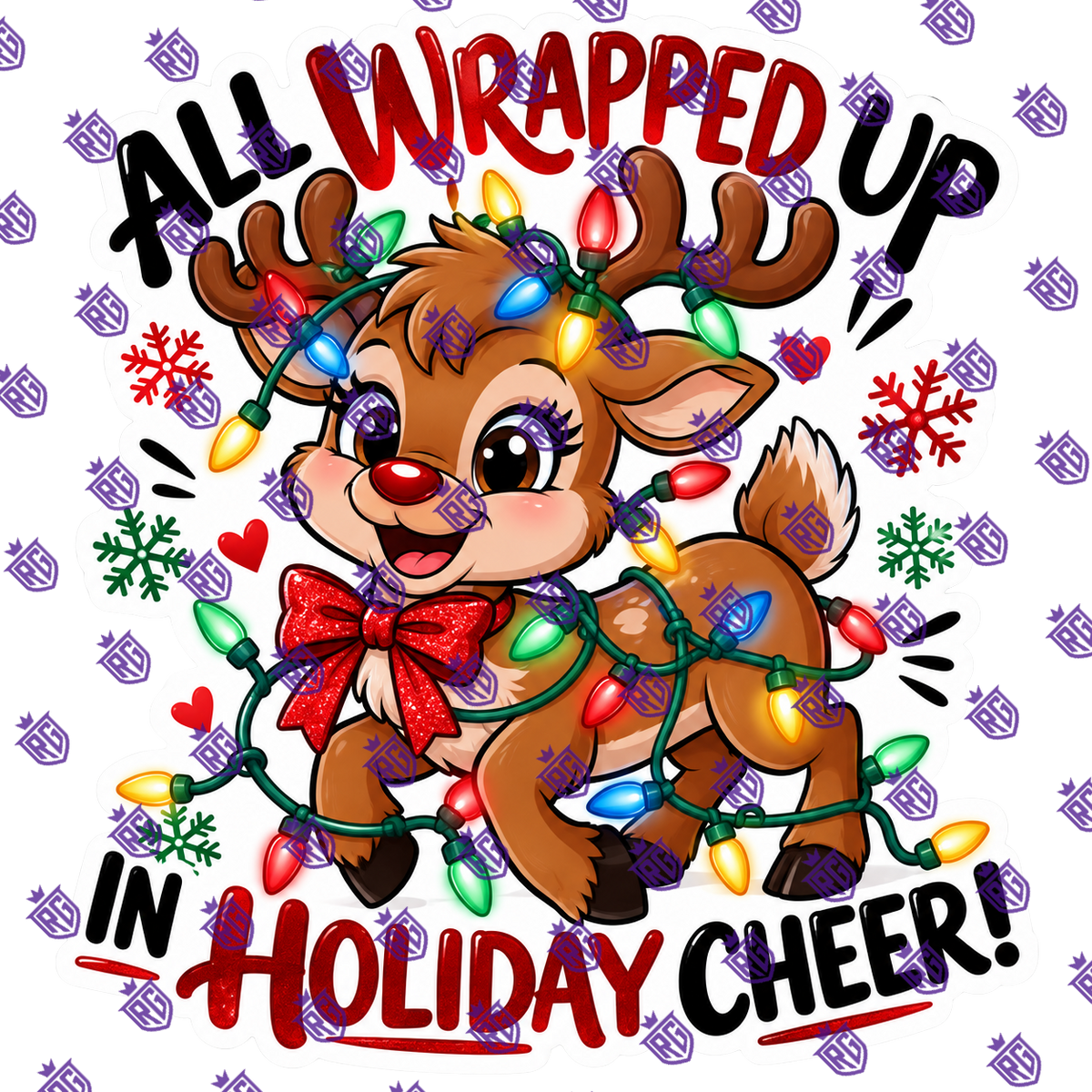 All Wrapped Up In Holiday Cheer Acrylic Blank