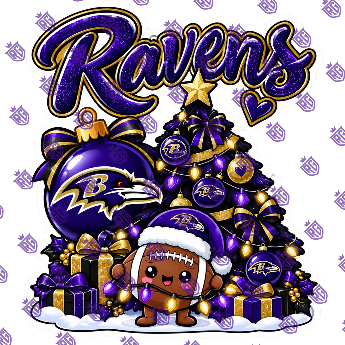 Christmas Football acrylic blank