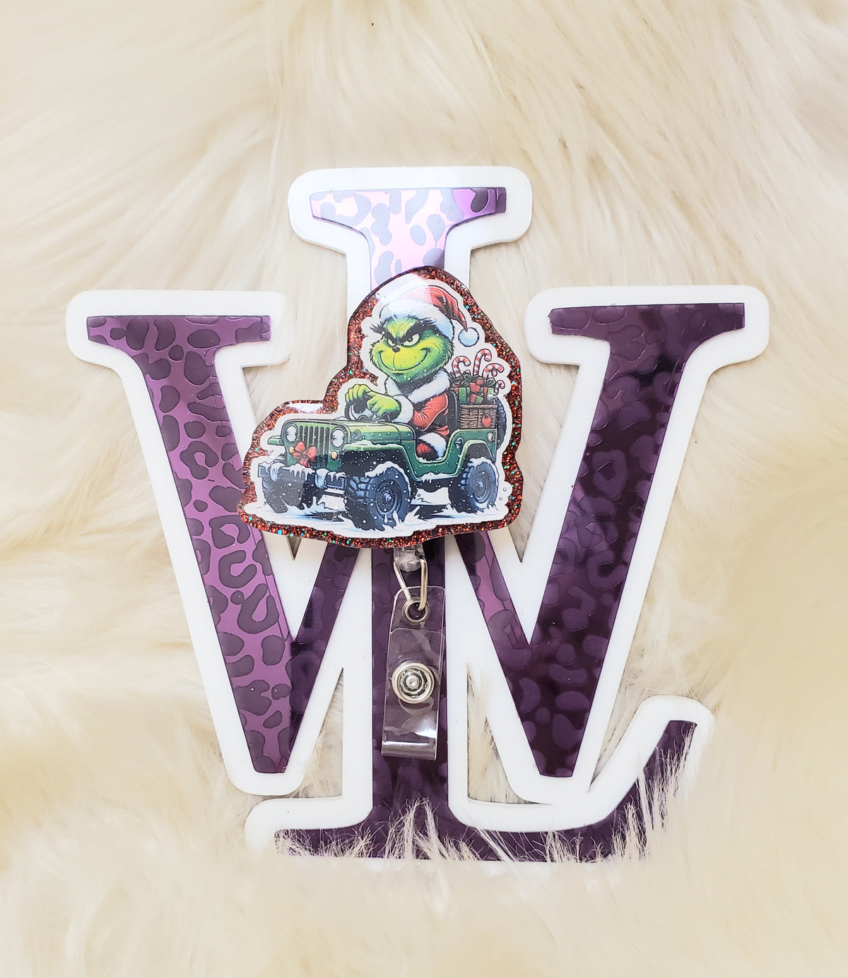 Christmas Grinch Jeep Badge Reel