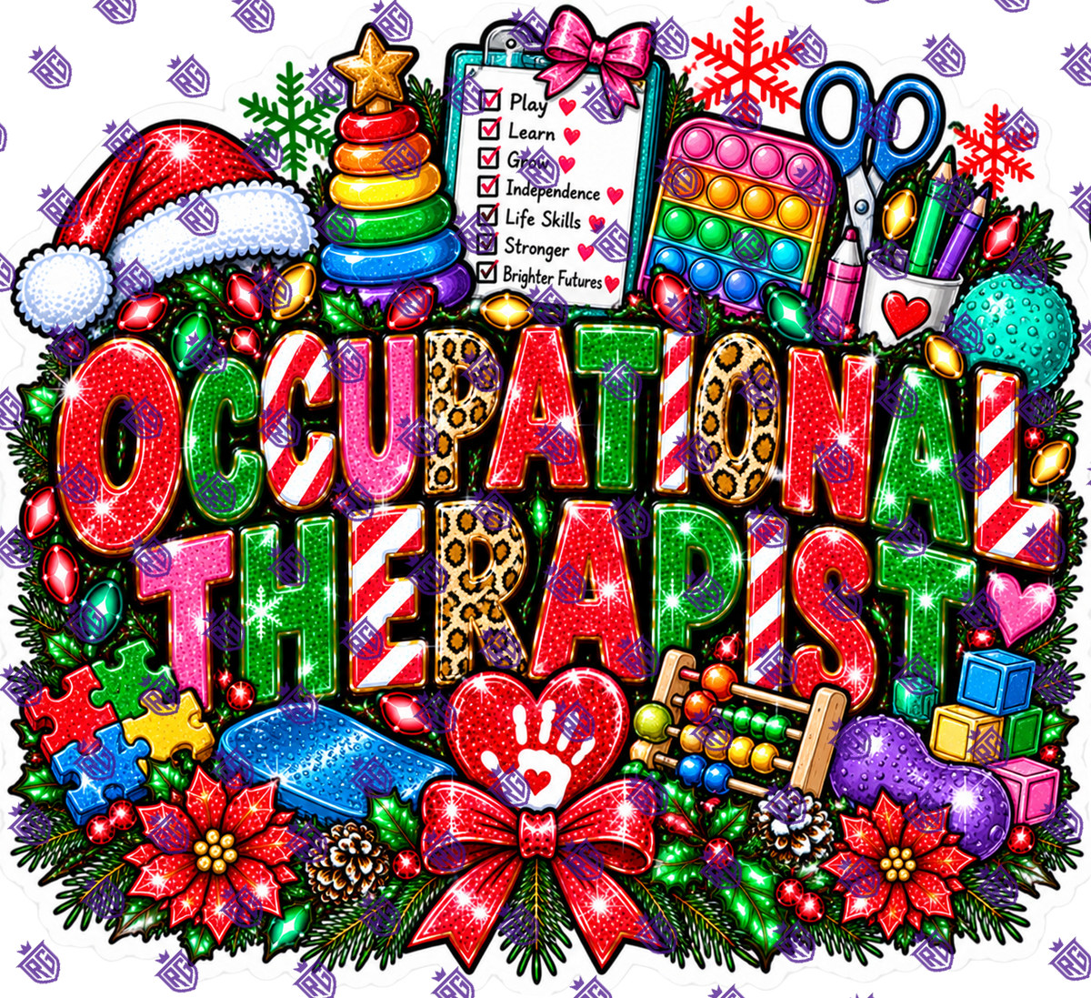 Occupational Therapist  Christmas Acrylic Blank