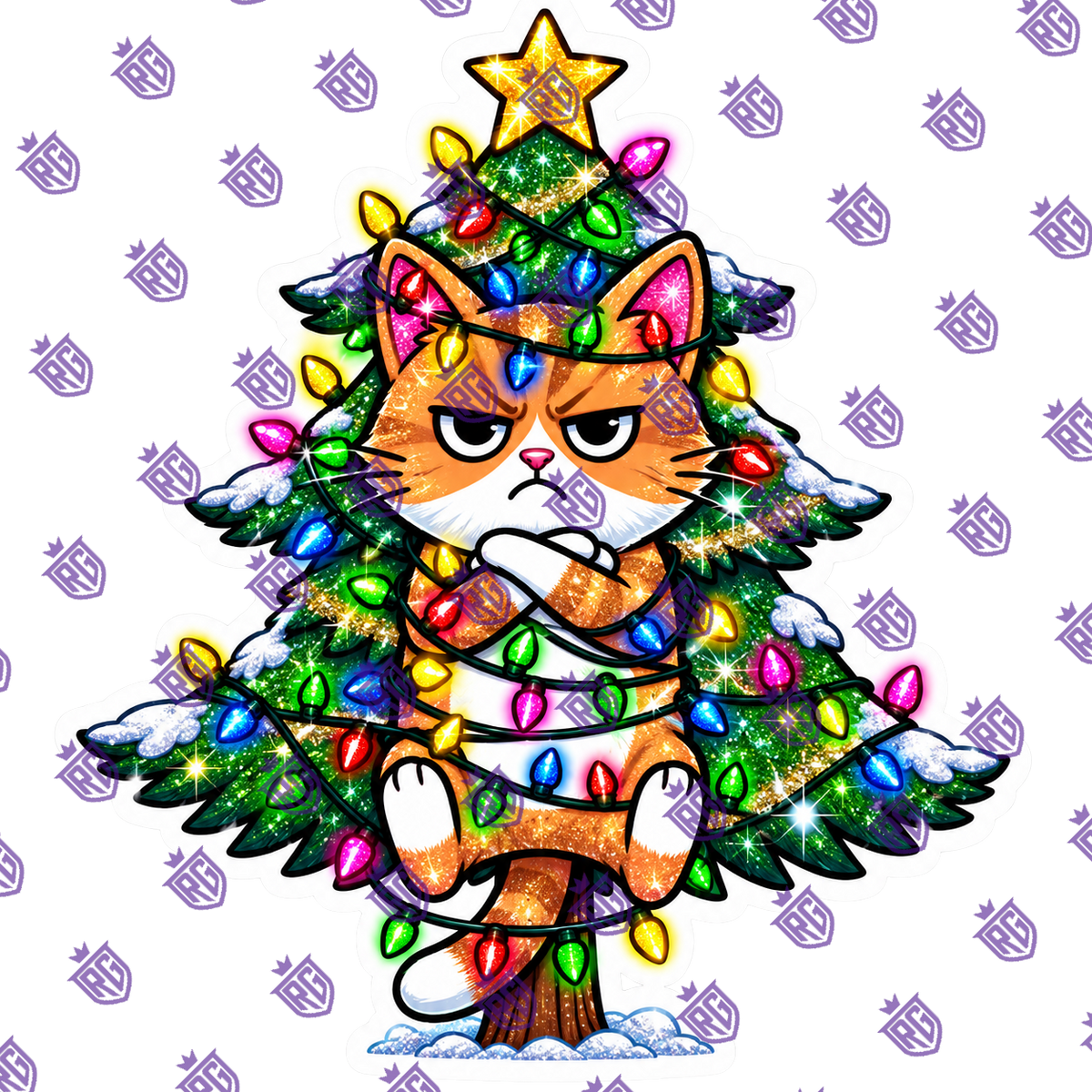 Cat Tree Christmas Acrylic Blank