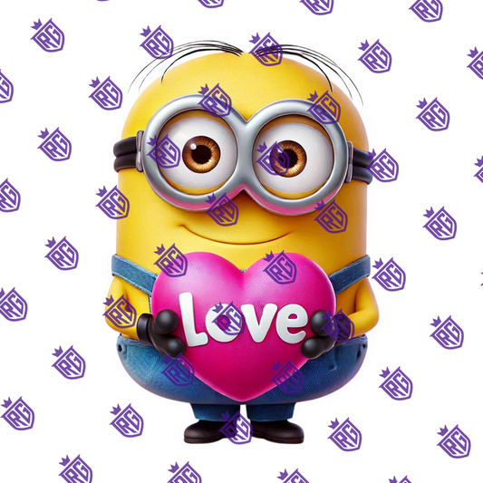 Minnion Valentines Day Acrylic Blank With Decal