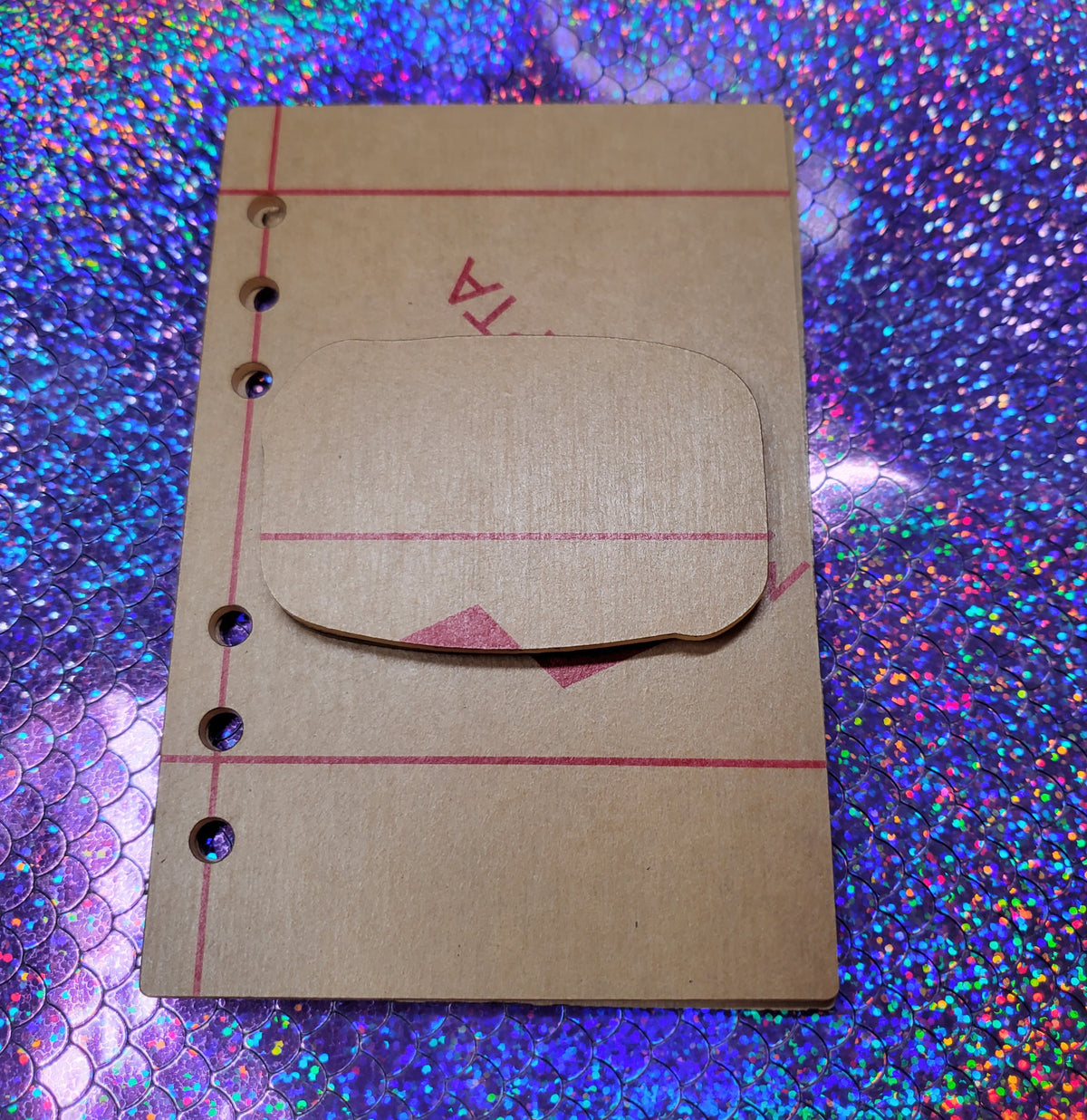 Notepad A6 Shaker Book Acrylic Blank Set
