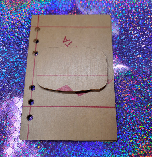 Notepad A6 Shaker Book Acrylic Blank Set