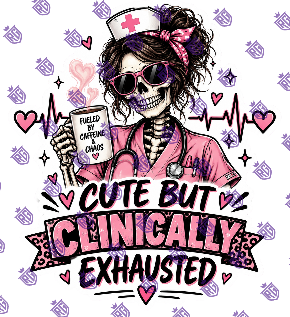 Cute But Clinically Exhausted Acrylic Blank