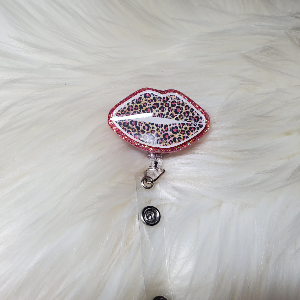 Leopard Lips Badge Reel