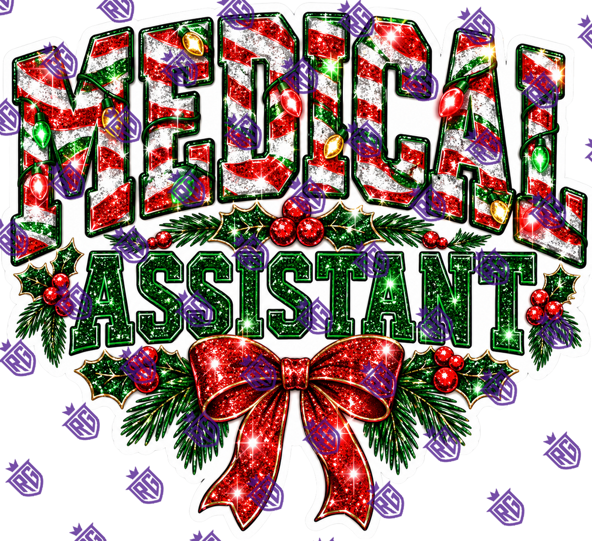Christmas Medical Assistant Acrylic Blank