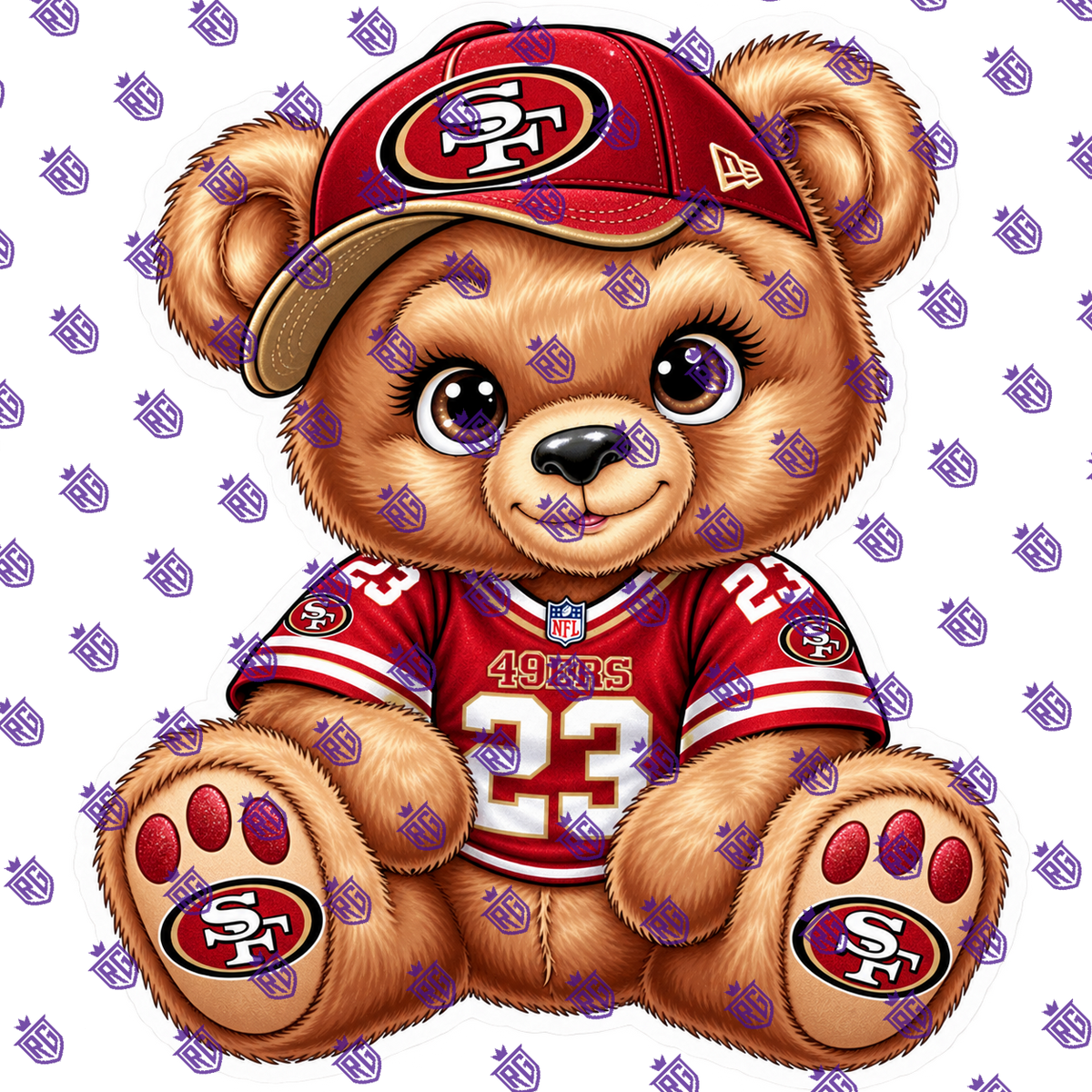 NFL Bear Acrylic Blank With Decal