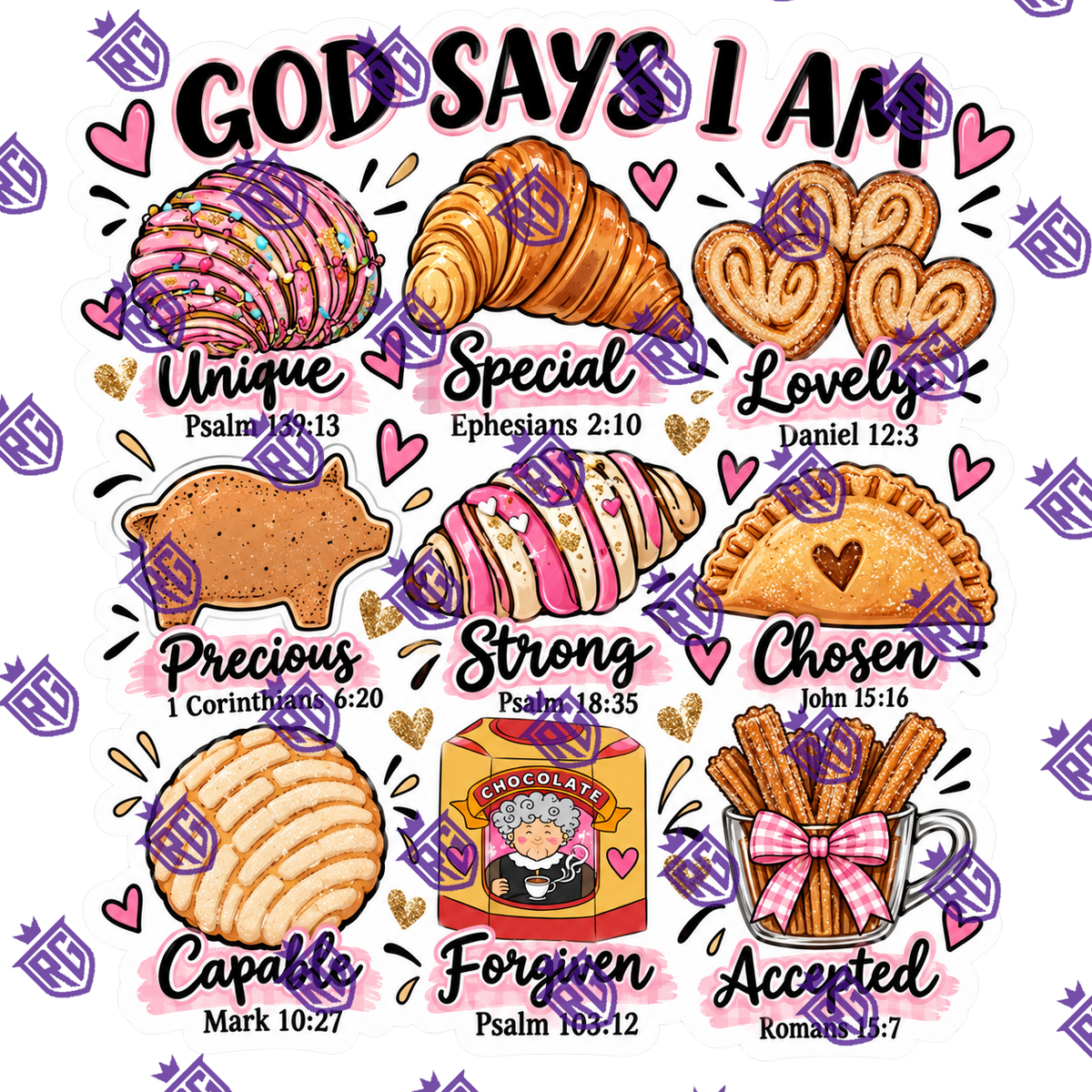 God says I am acrylic blank