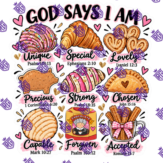 God says I am acrylic blank