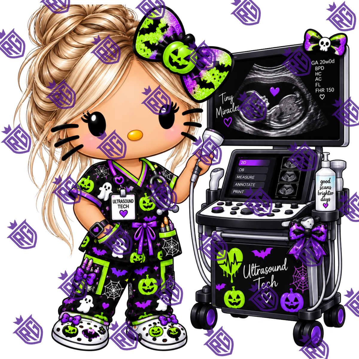 Halloween Ultrasound Acrylic Blank