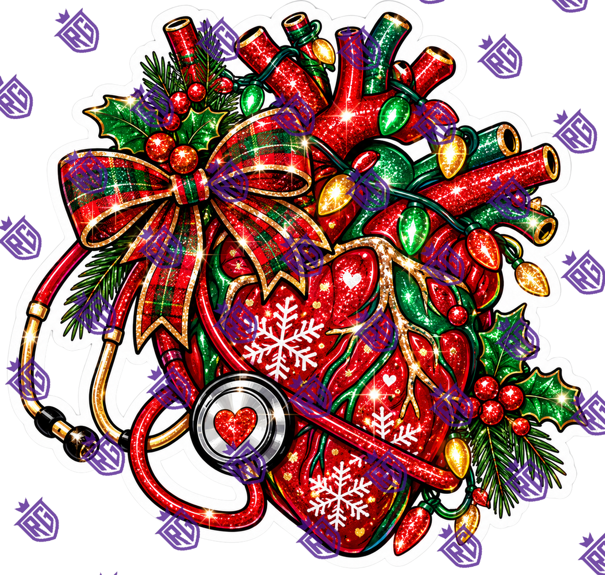 Christmas Heart Acrylic Blank