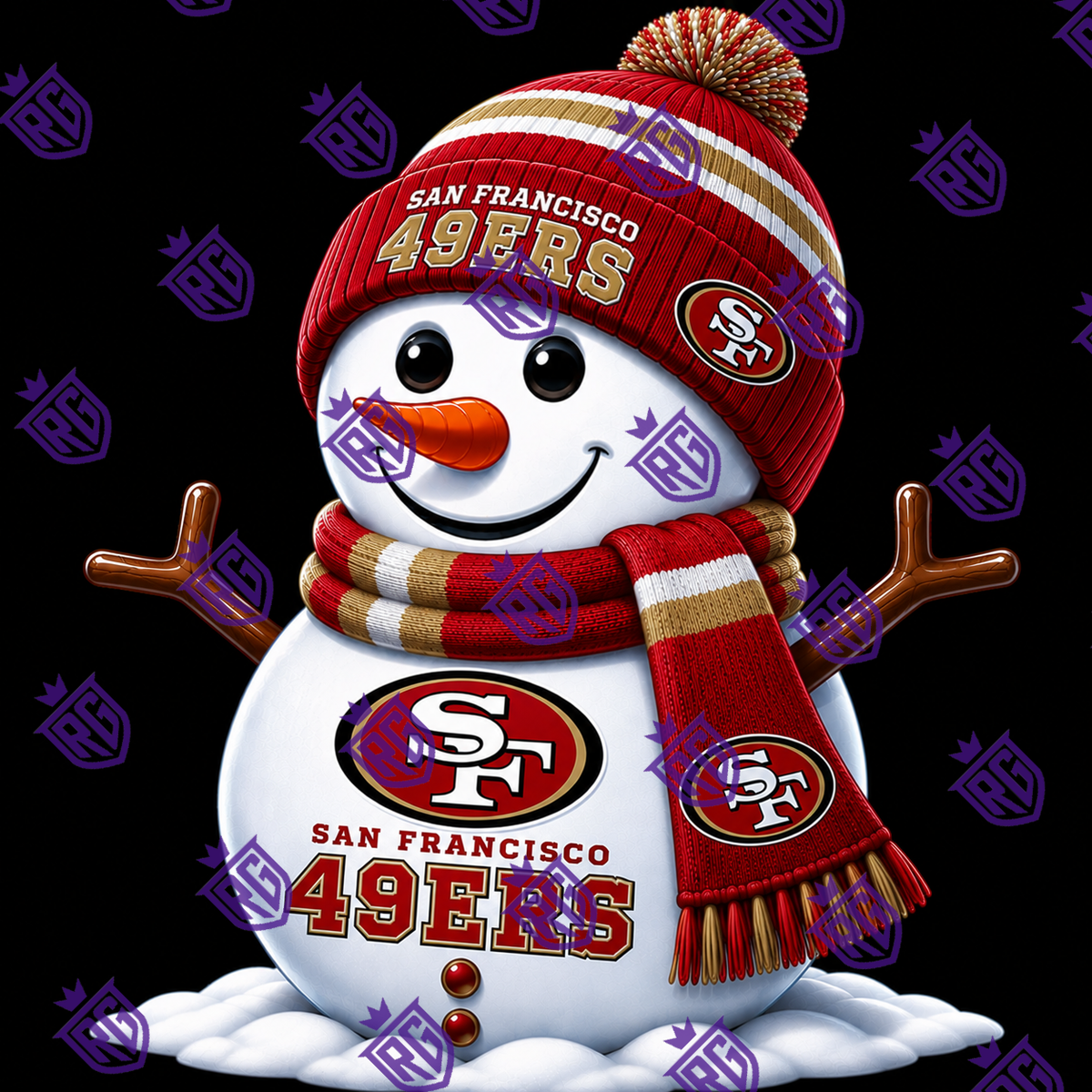 Snowman 49er Acrylic Blank With Decal