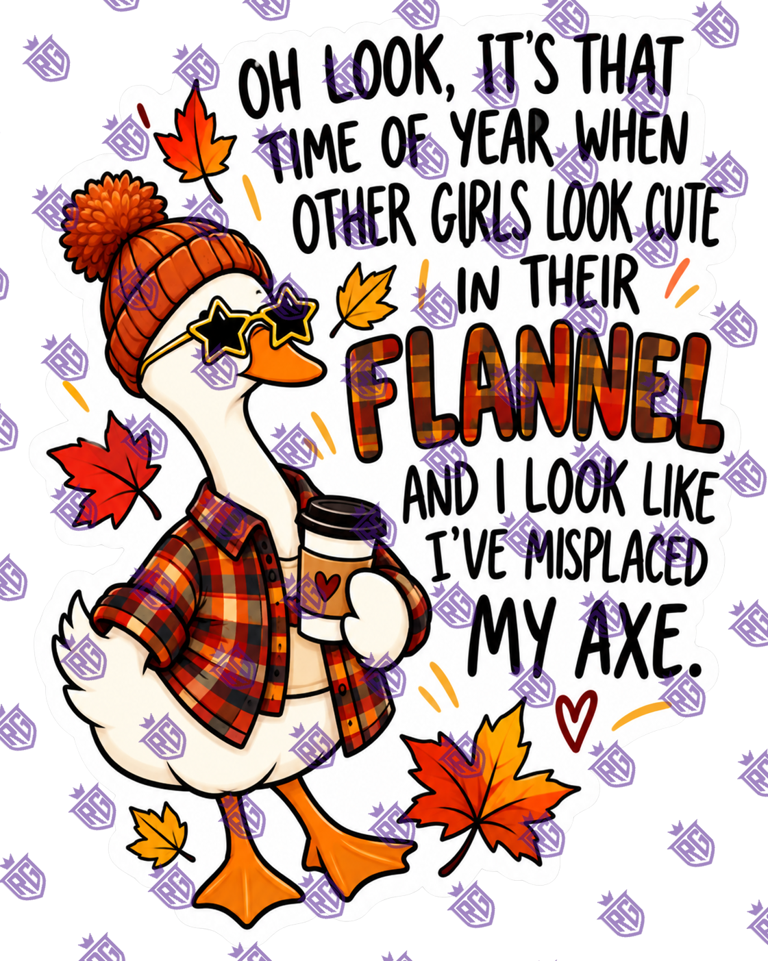 Flannel season acrylic blank