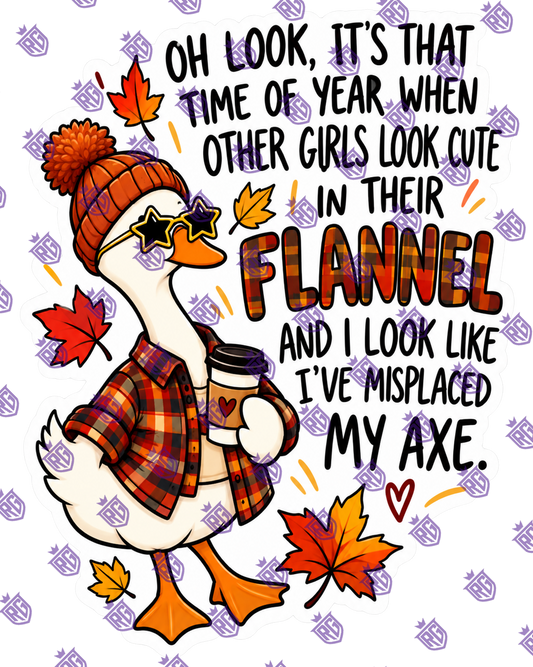 Flannel season acrylic blank