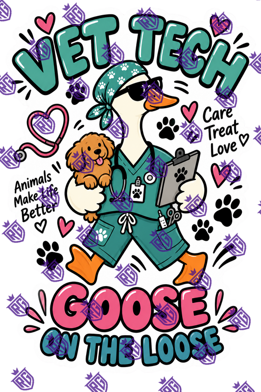 Vet tech goose on the loose