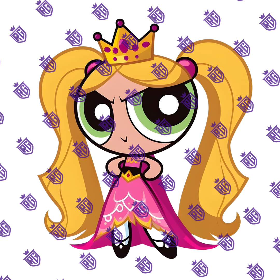 Power Puff Girl Acrylic Blank With Decals