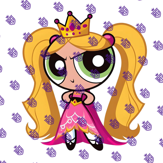 Power Puff Girl Acrylic Blank With Decals